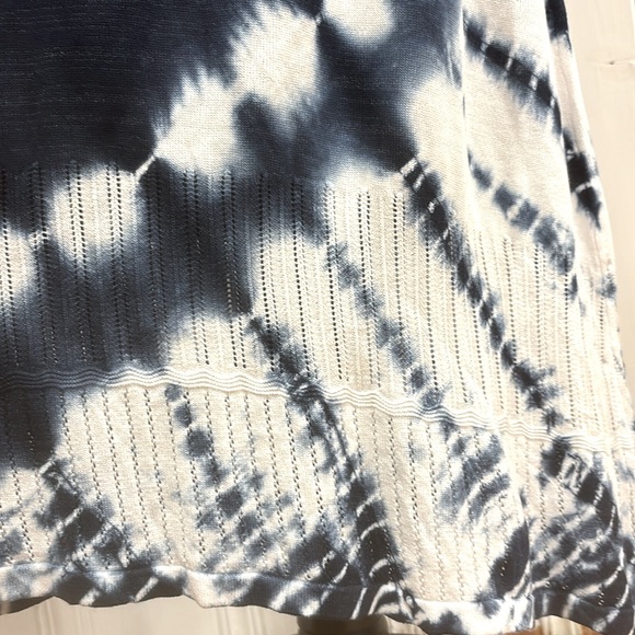 Tie dye VINTAGE CONCEPT navy blue and white maxi dress - Picture 5 of 7